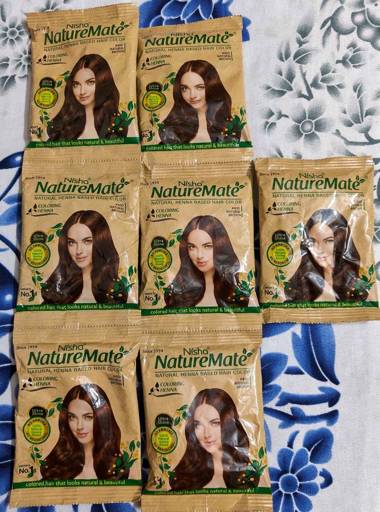 Combo Nisha NatureMate Hair Color Packets