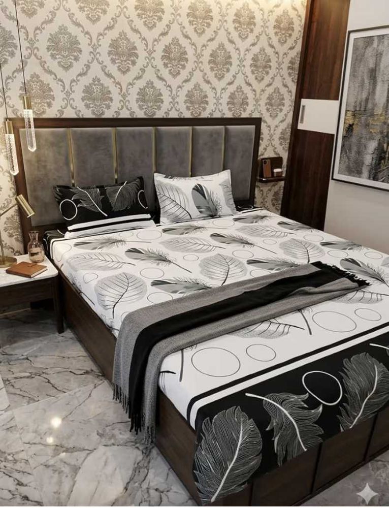 Stylish Feather Print Bedding Set