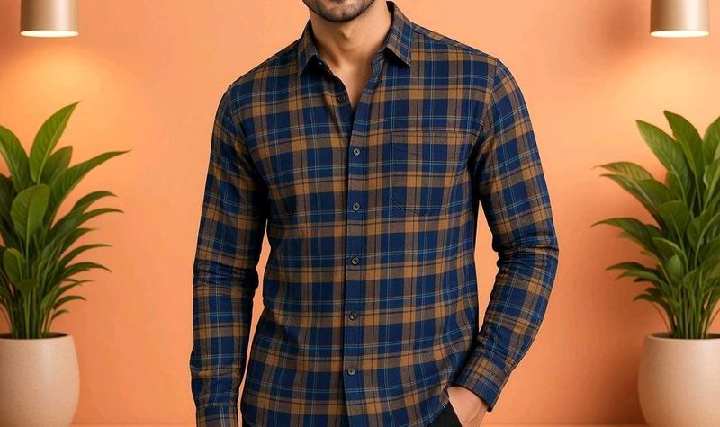 Men's Plaid Long Sleeve Shirt🧡🤎🥰