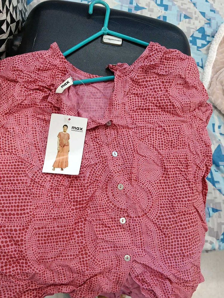 MAX Pink Printed Top