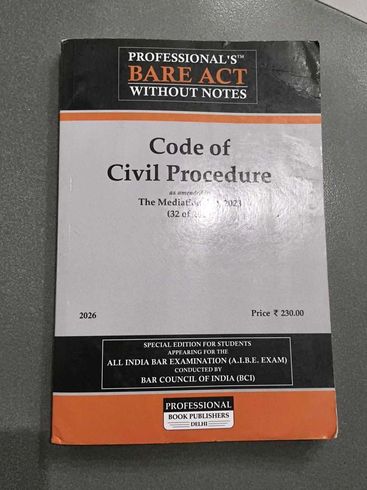 Code of Civil Procedure - Bare Act