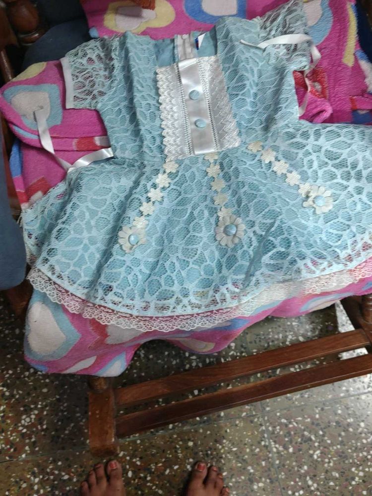 Baby Blue Lace Dress