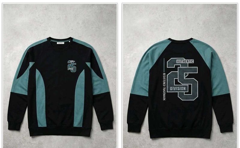 Men's Black &amp; Teal "25 Division" Sweatshirt