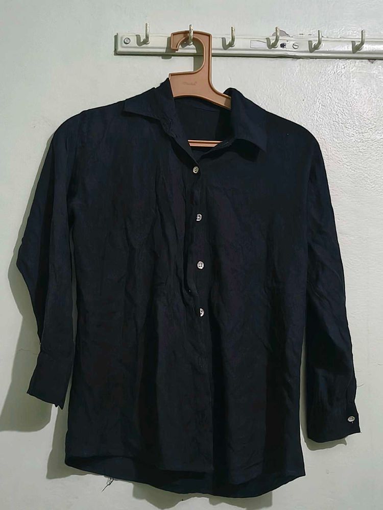 Classic Black Button-Up Shirt