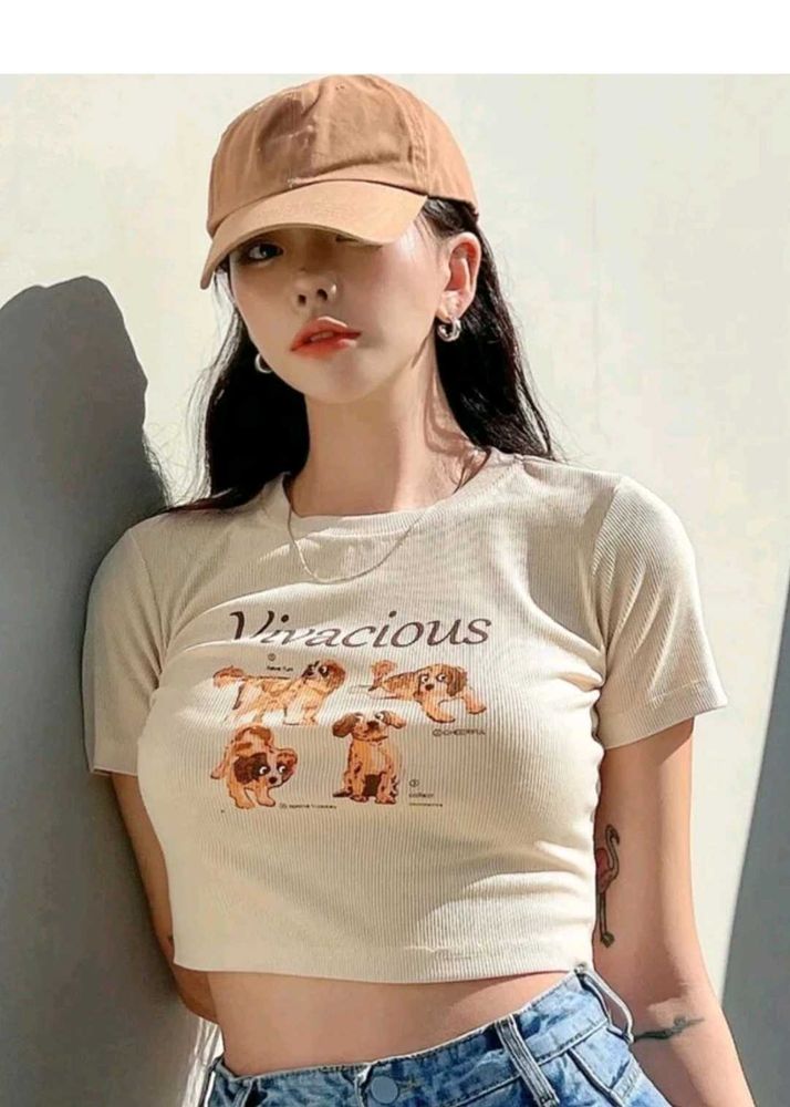 Cute Dog Print Tee