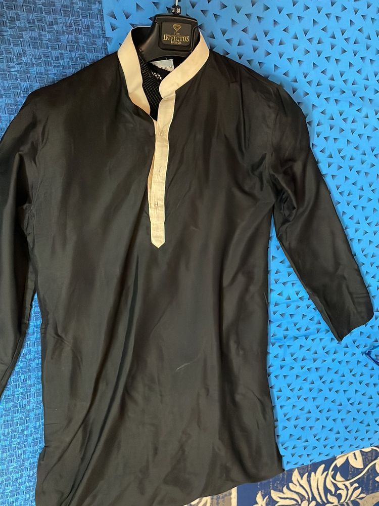 Men Black Kurta