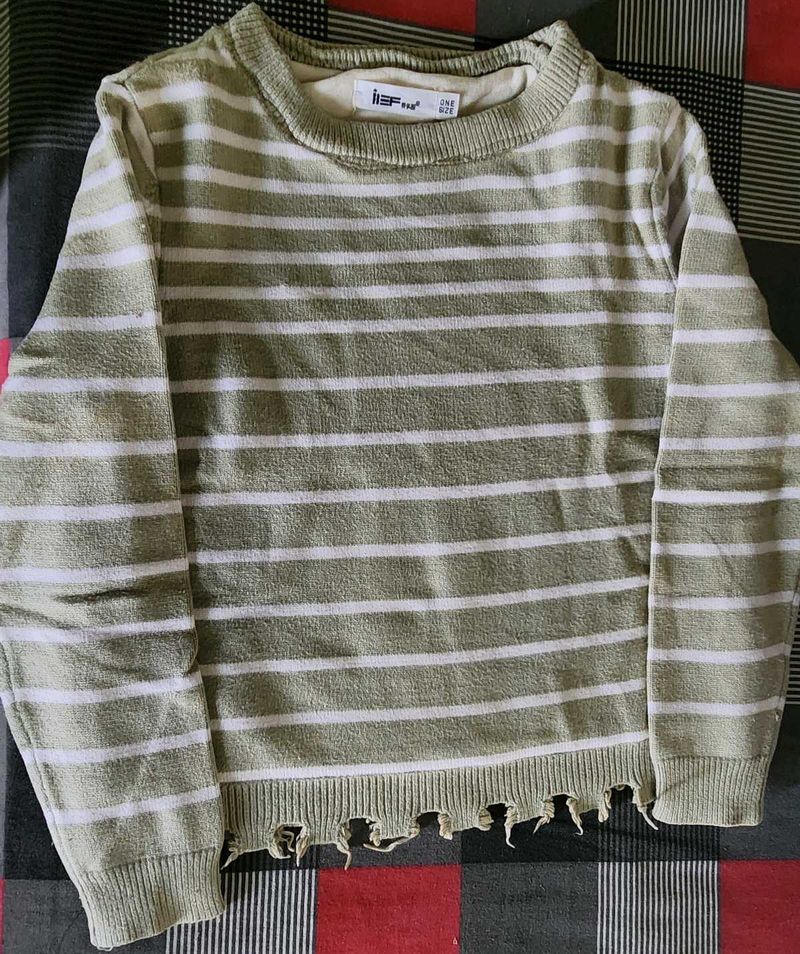 Stylish Striped Knitted Sweater