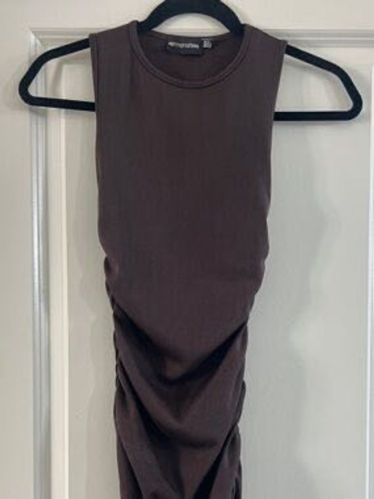 Stylish Ruched Tank Dress