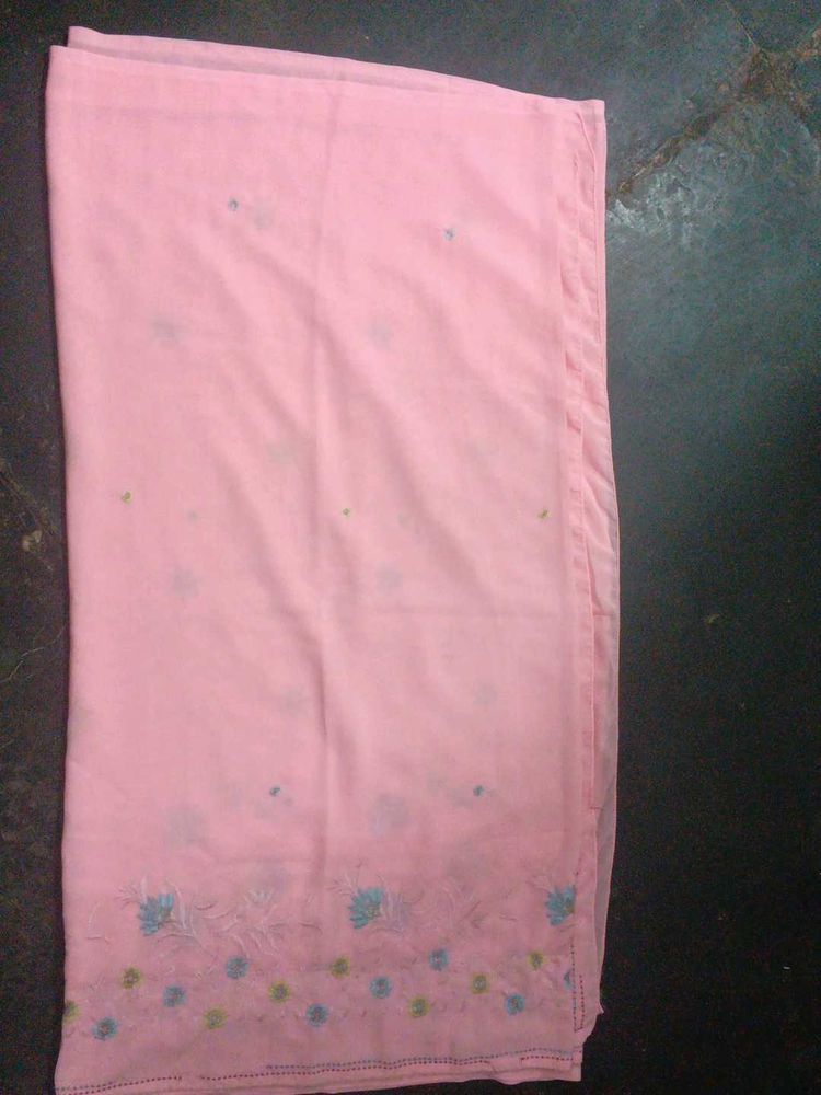 Pretty Pink Embroidered saree