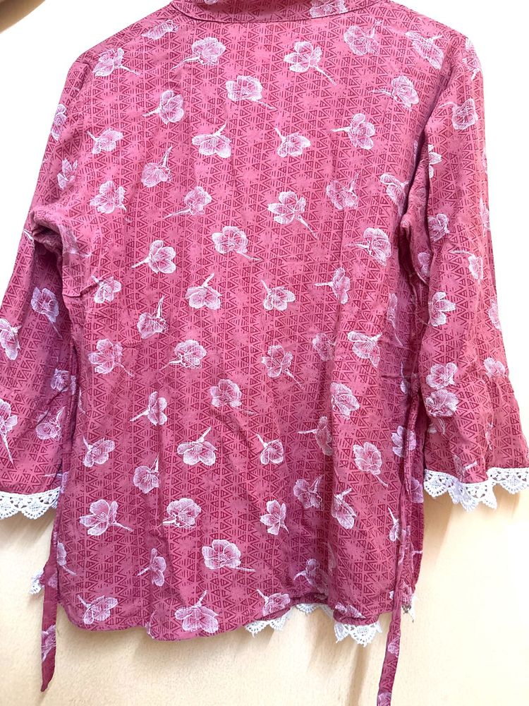 Beautiful Floral Print short Kurta