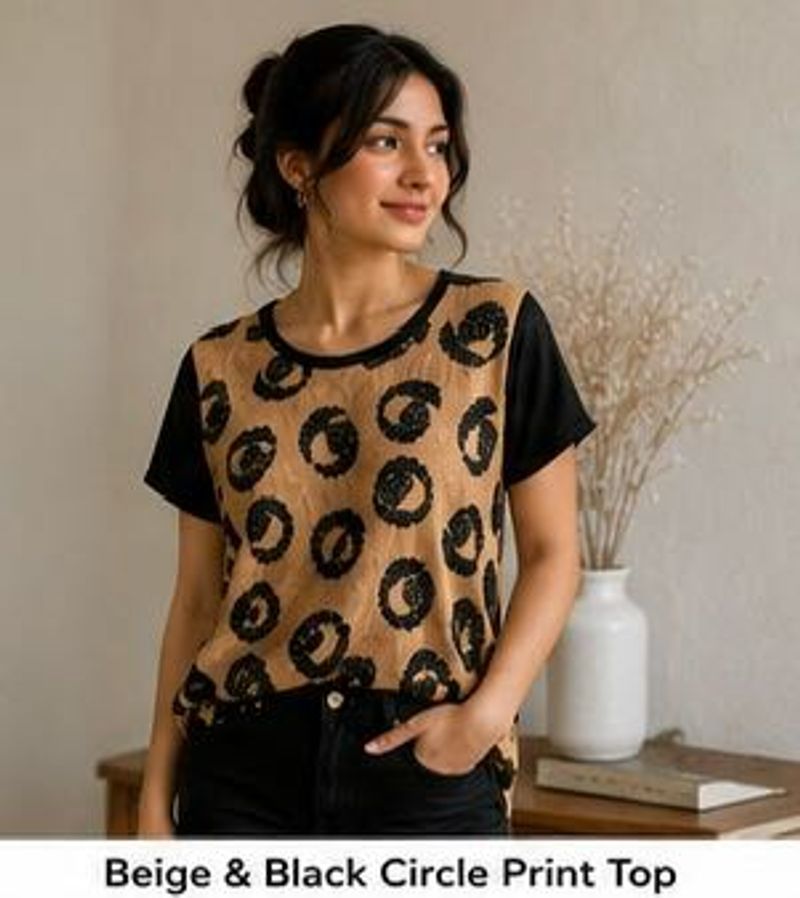 Unique Graphic Print Top