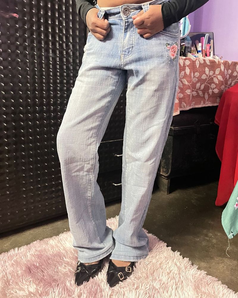 y2k low rise bootcut jeans