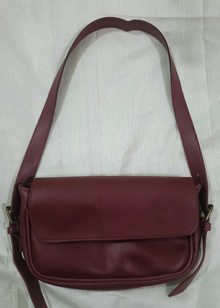 Chic Maroon Crossbody Bag