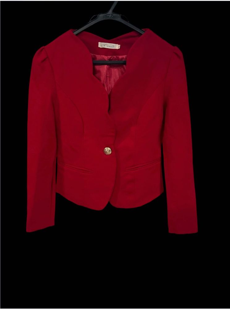 Red Fitted Blazer