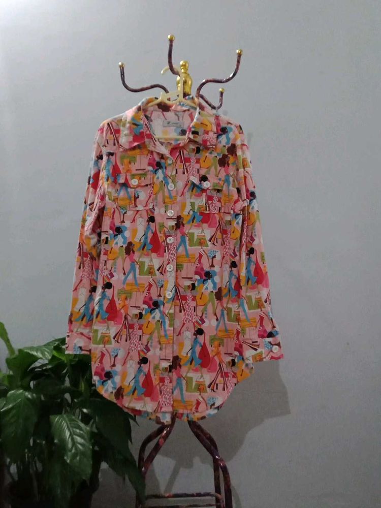 Chic Printed Long Sleeve Shirt