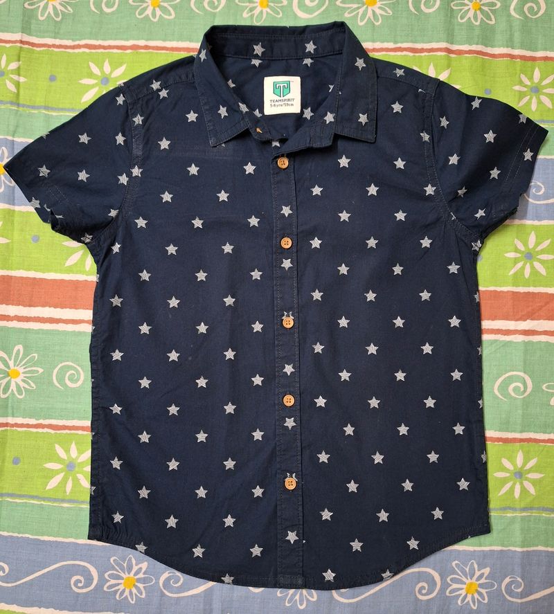 Star Printed Shirt in Blue Colour Size 5-6 yrs