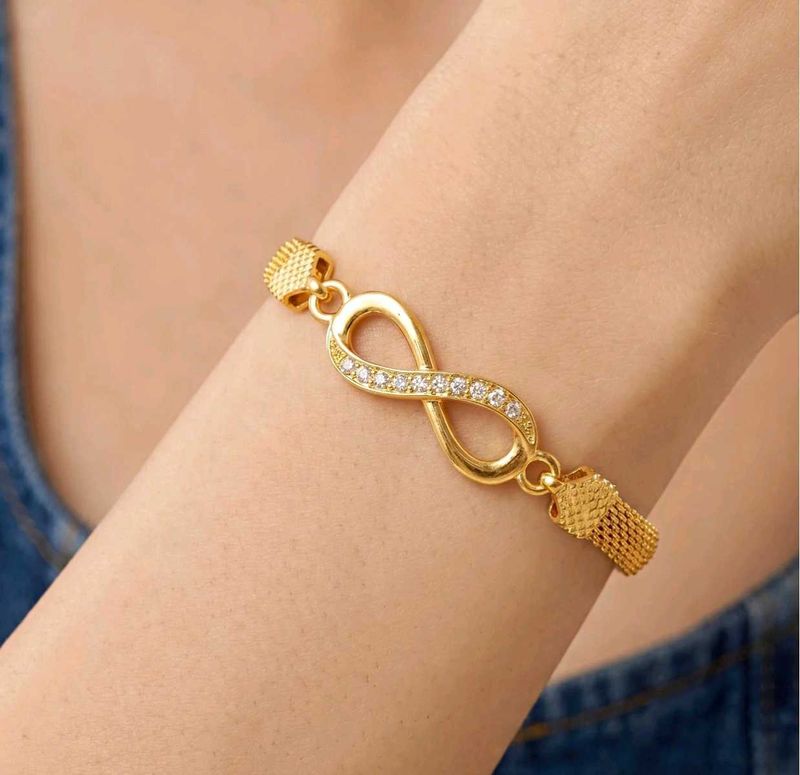 Elegant Infinity Bracelet with Crystals