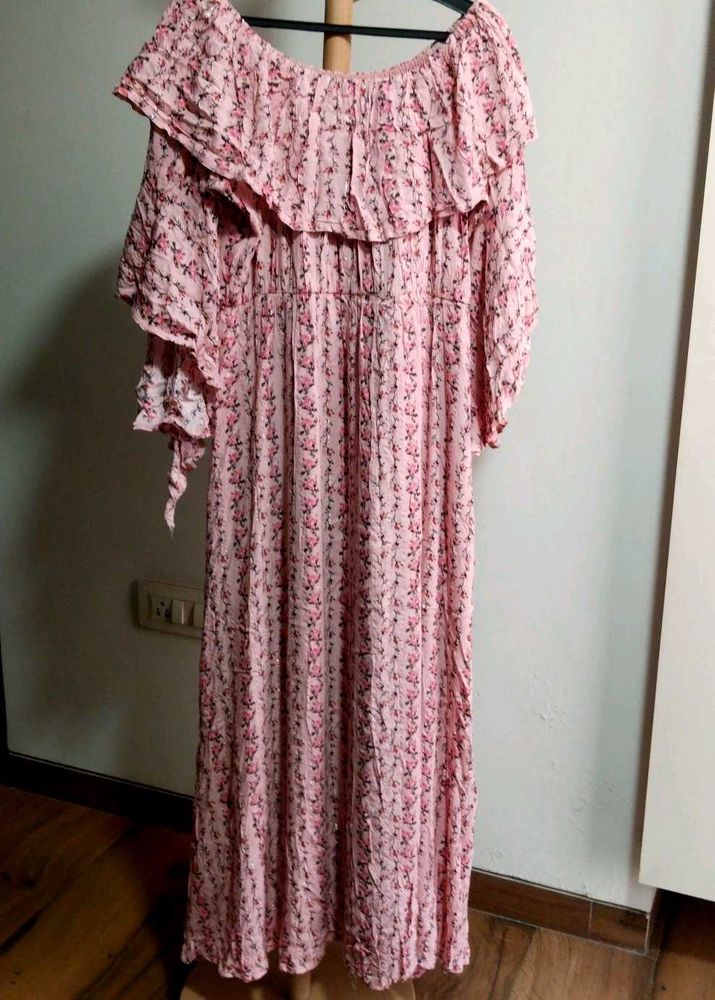 Floral Off-Shoulder Maxi Dress/Gown