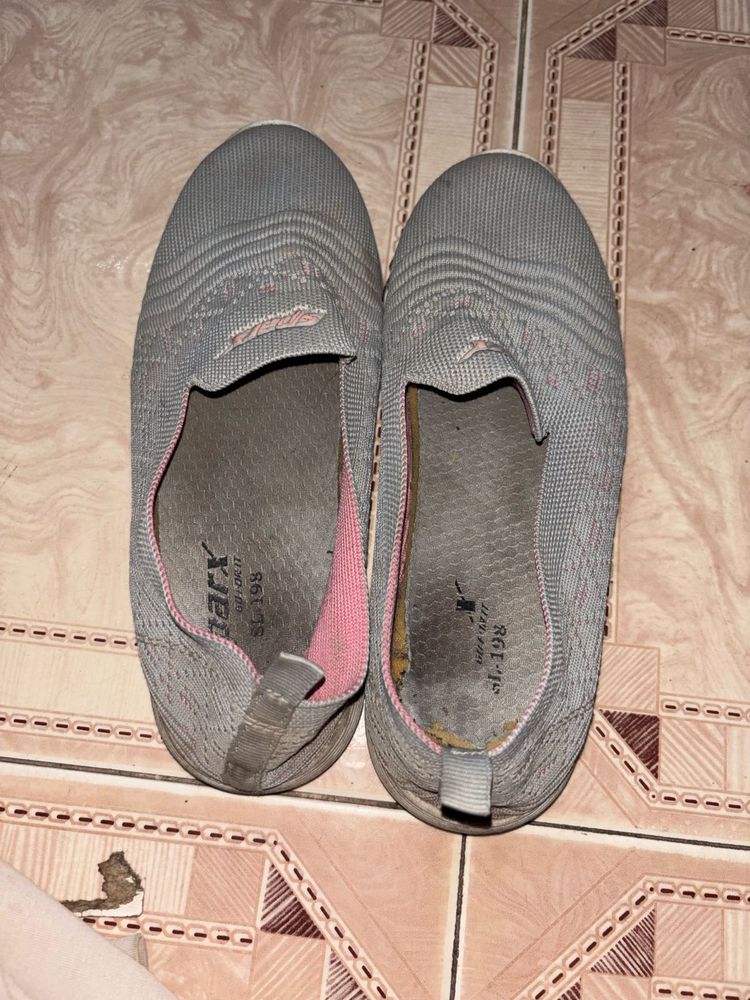 Comfortable Grey Slip-On Shoes
