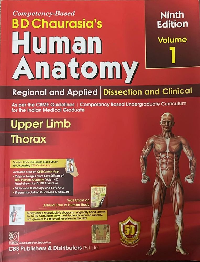 BD Chaurasia's Human Anatomy Vol 1