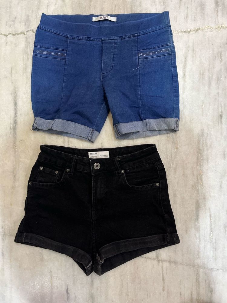 Denim Shorts Bundle - Blue &amp; Black