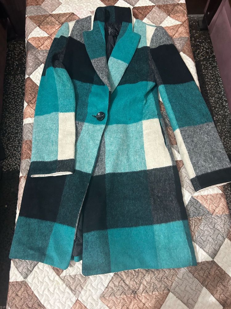 Stylish Plaid Coat
