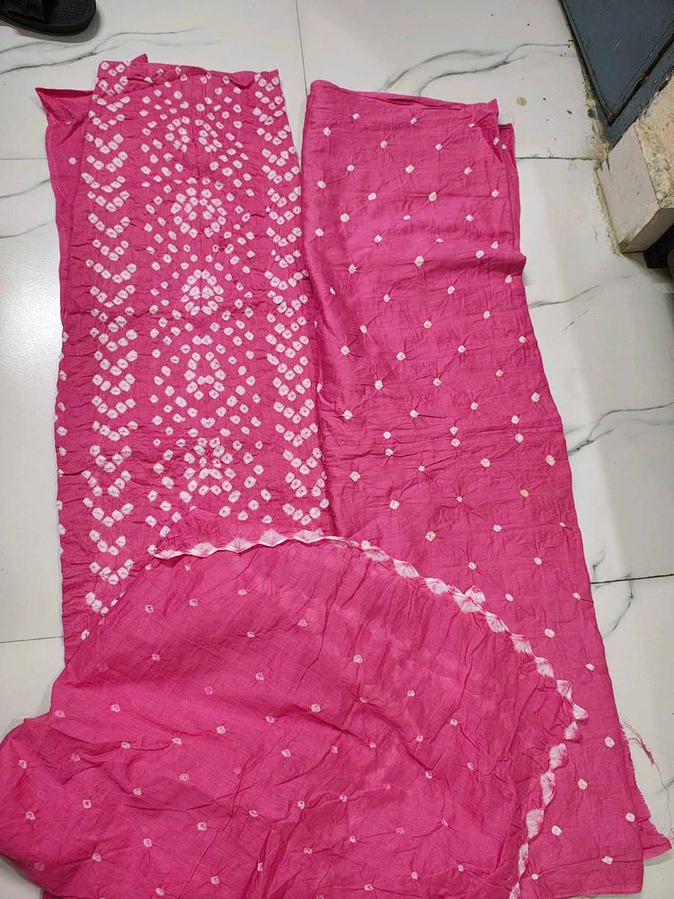 Vibrant Pink Bandhani Kurta Set