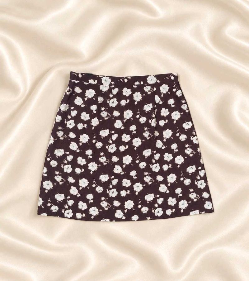 Floral Print Mini Skirt