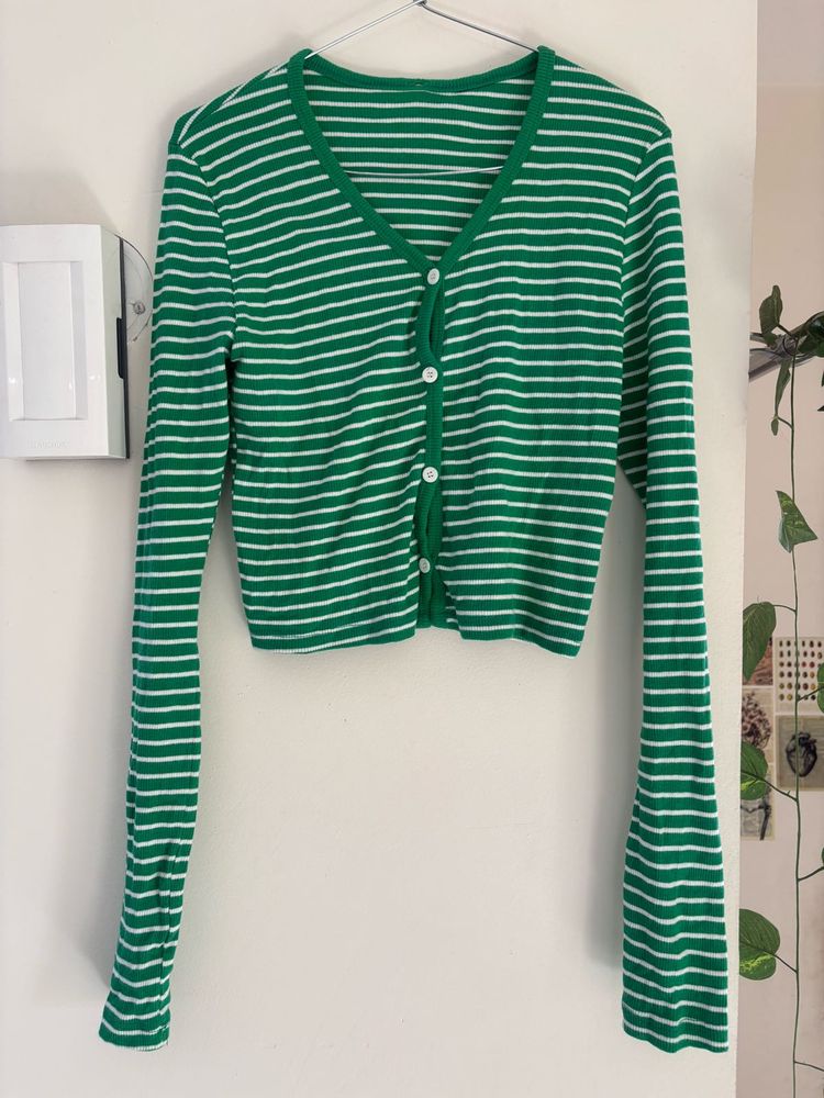 Striped Green Cardigan
