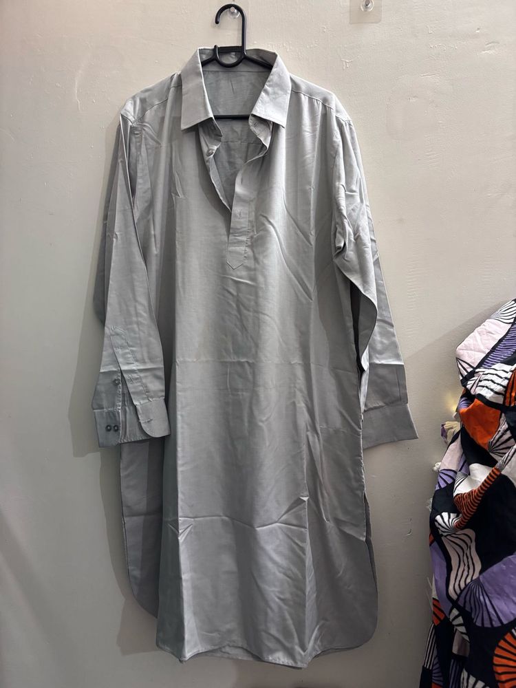 Men's Grey Kurta