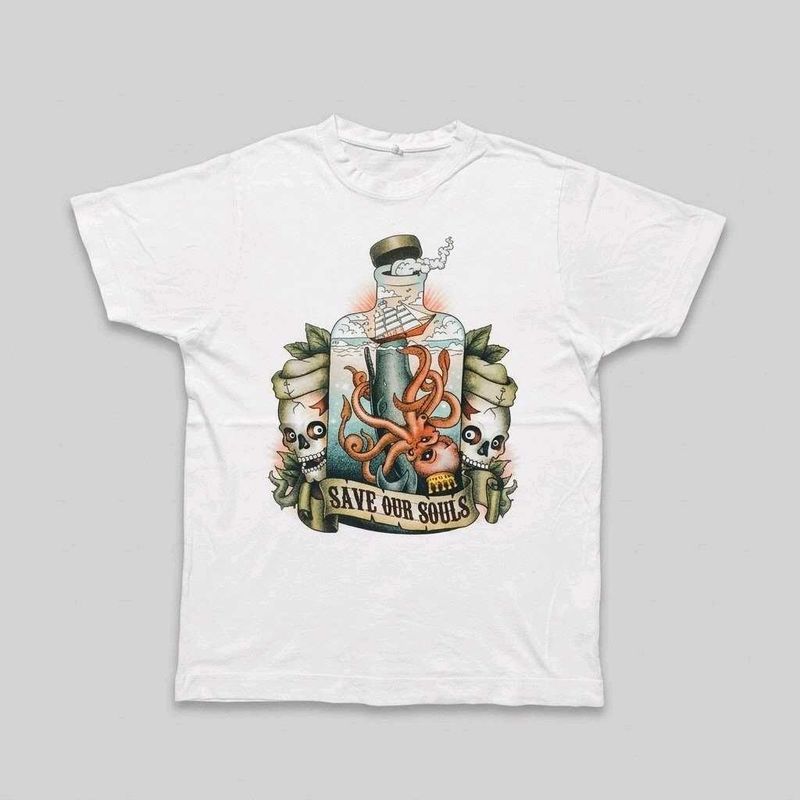 'Save Our Souls' Traditional Tattoo Graphic Tee