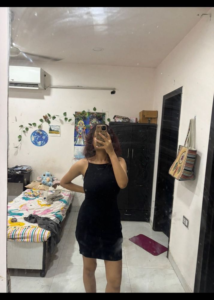 Sleek Black Mini Dress