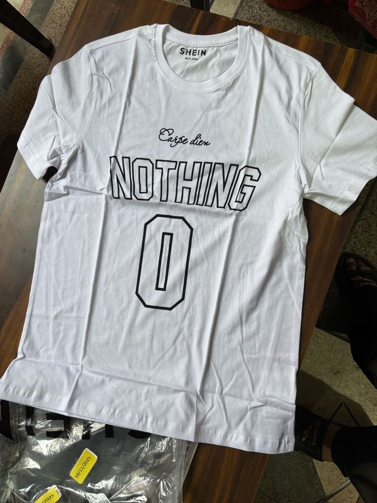 Shein White Graphic Print Tee