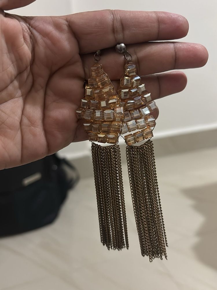 Stunning Beaded Tassel Earrings
