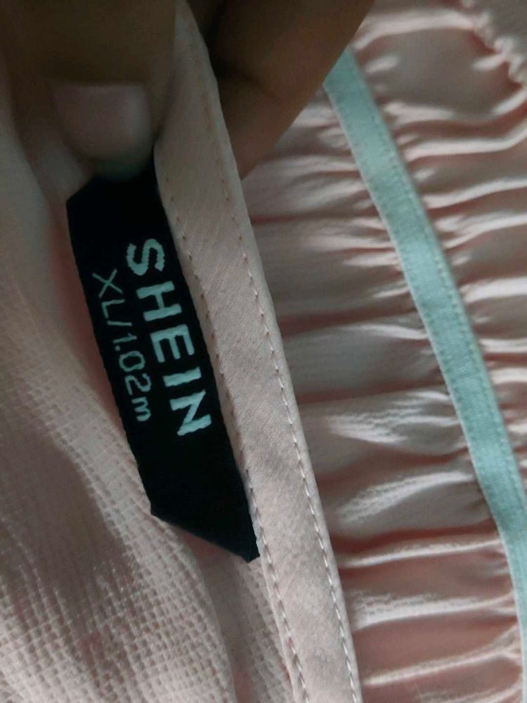 SHEIN Pink Ruffled Top