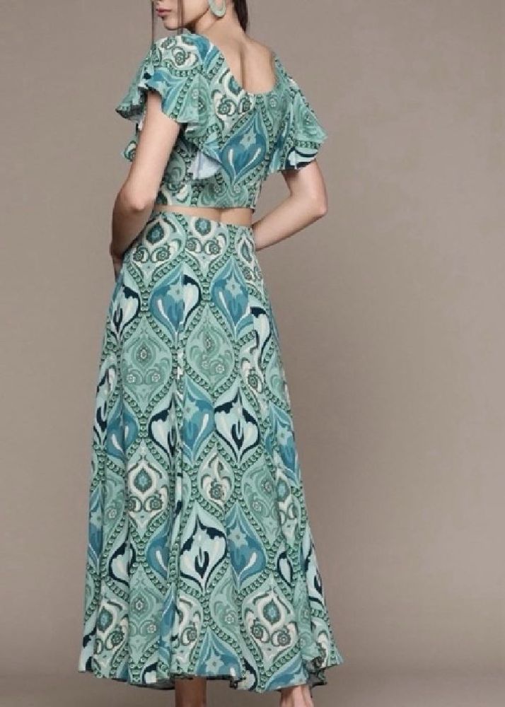 Teal Printed label Ritu Kumar