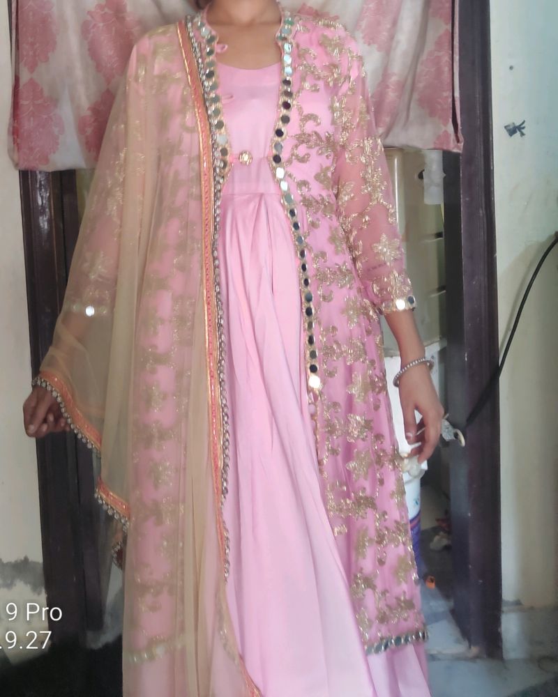 Pink Net Gawn
