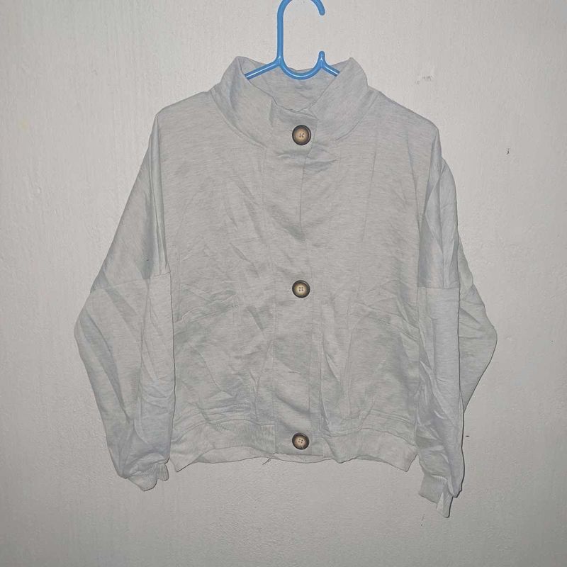 ⭐️Cute Grey Buttoned Jacket (2 buttons missing)