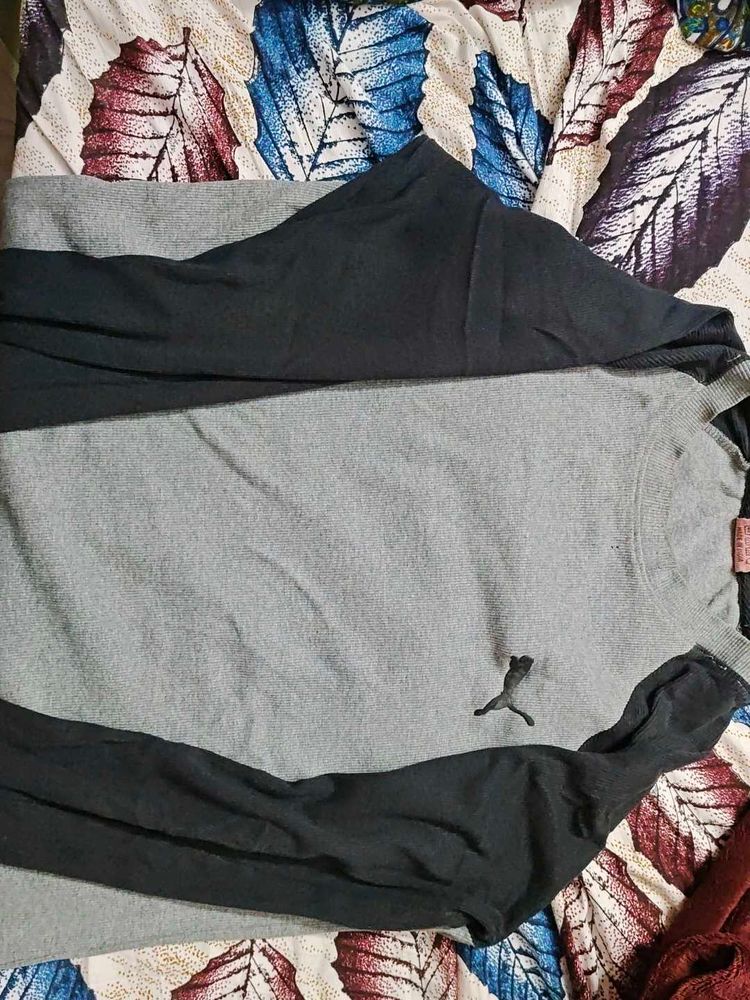 Puma Grey &amp; Black T-Shirt