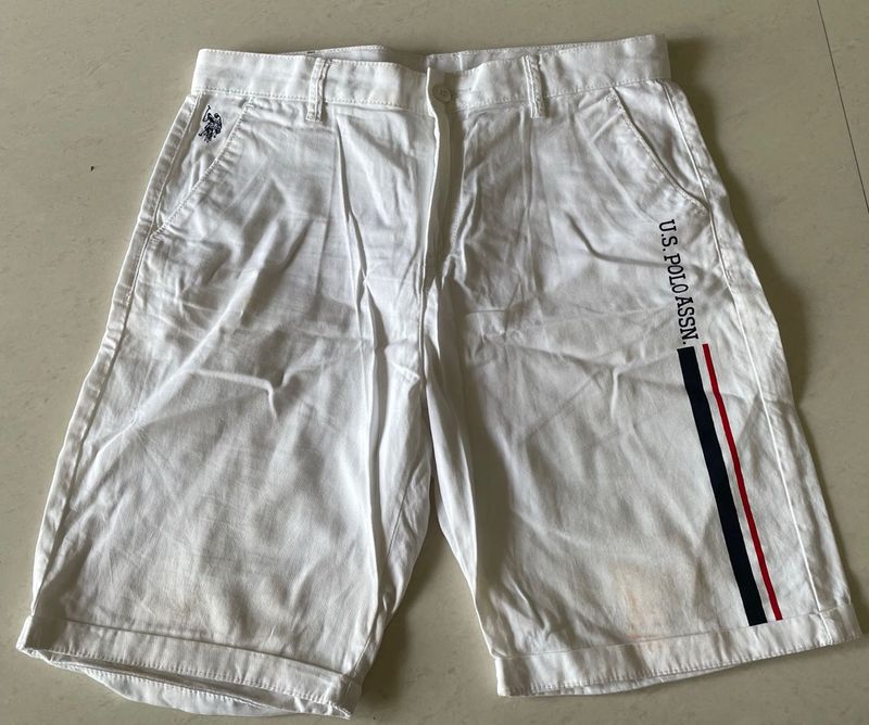 U.S. Polo Assn. White Shorts