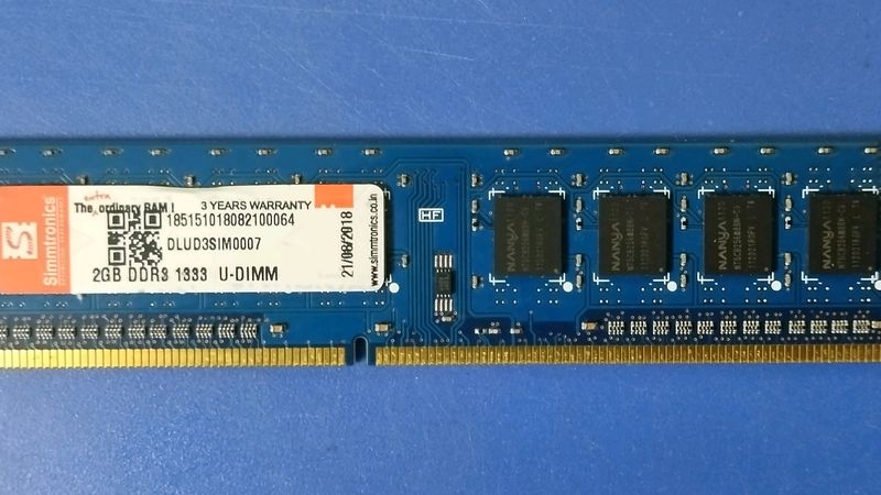 Simmtronics 2 GB DDR3 Ram For PC