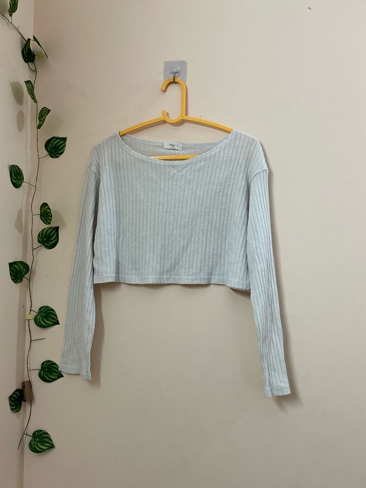 Cropped Long Sleeve Top