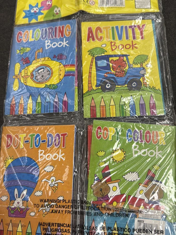 8 Brand New Activity And Colouring Books