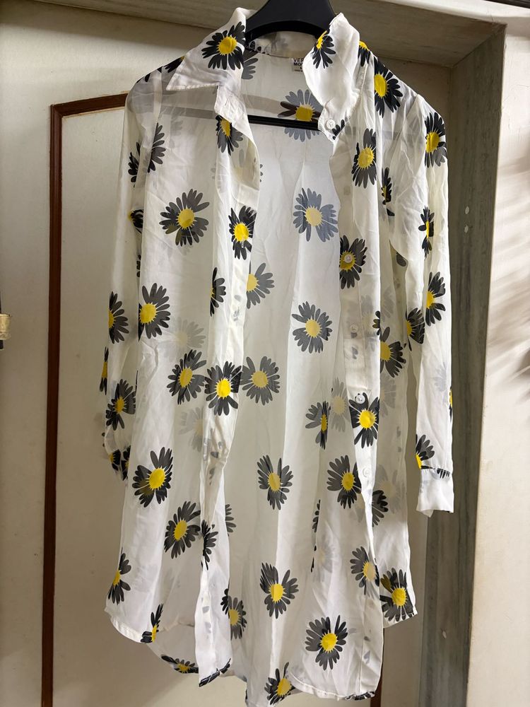 Sheer Sunflower Top