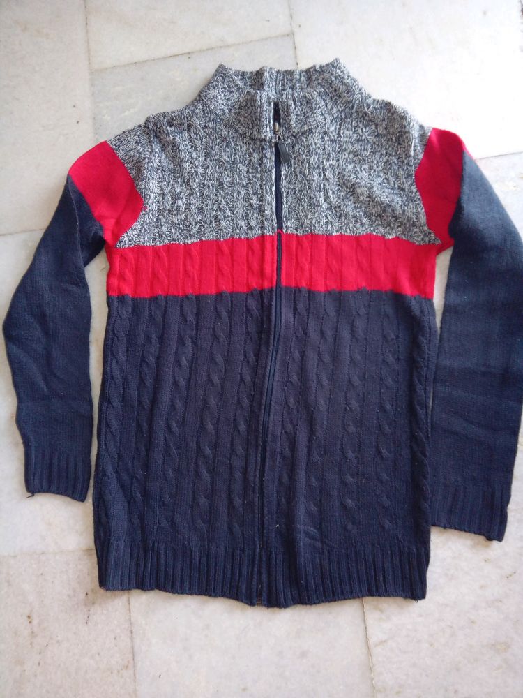 Colourblock MEN'S Sweater With Zipper