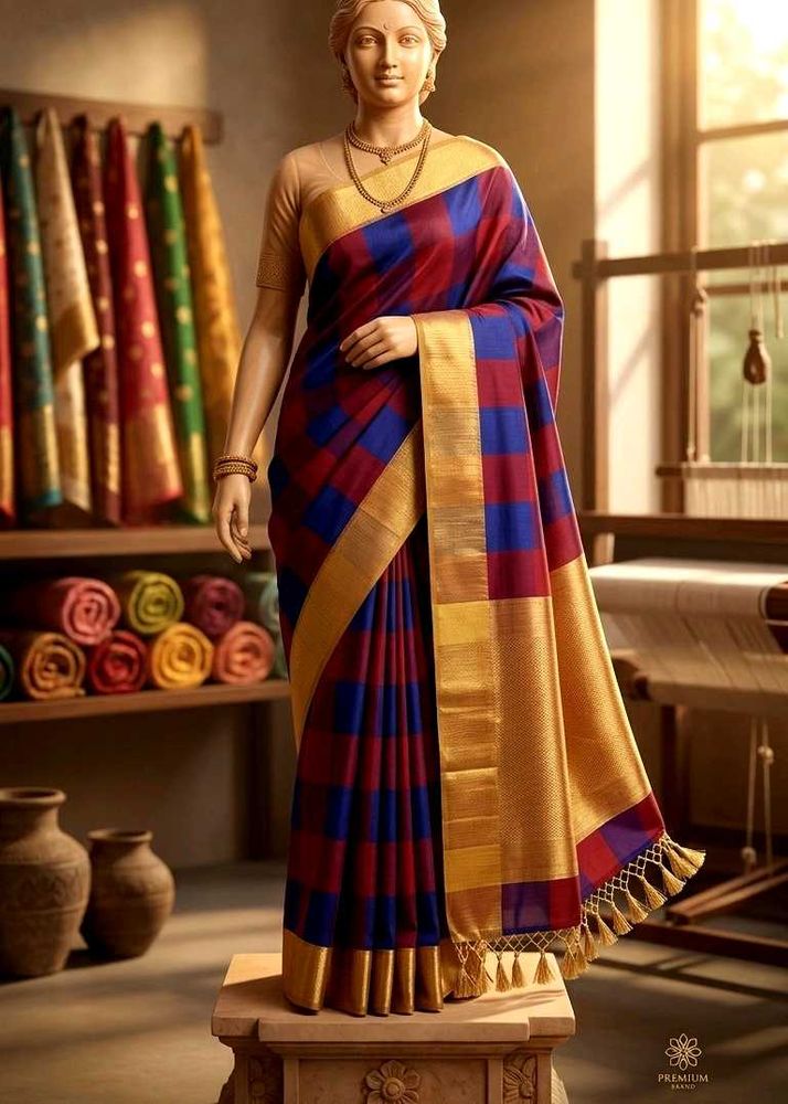 Heritage Handloom Check Saree