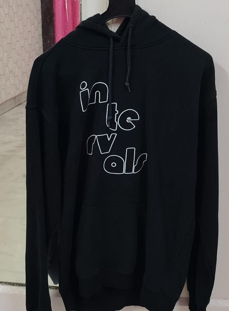 Black Intervals Graphic Hoodie
