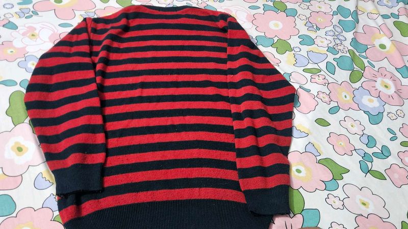 Classic Red &amp; Black Striped Sweater