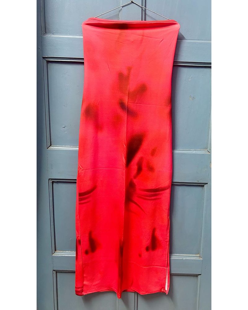 Vibrant Red Strapless Dress