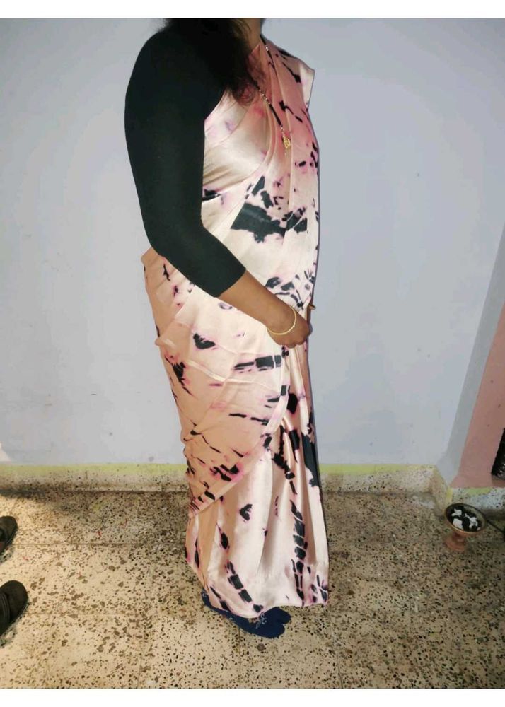 pure satin Stylish Silk Saree